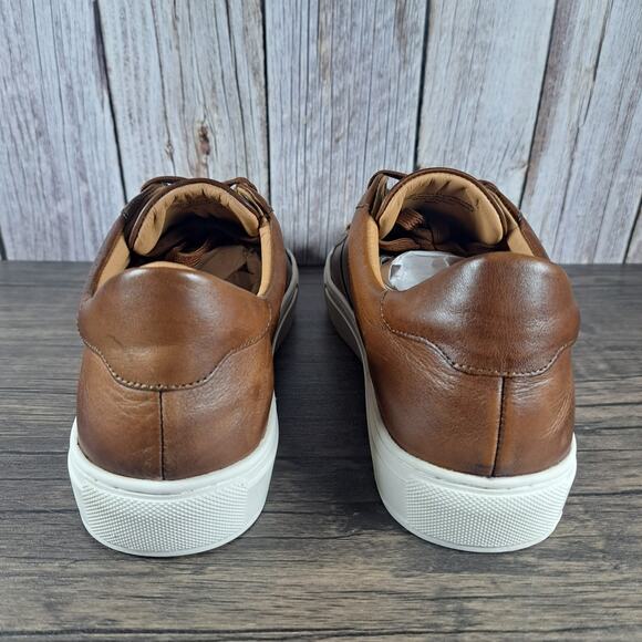 Born Reserve Low Top Leather Sneaker Men's Sz 10.5 Tan Tobacco Brown (VGC) - Picture 4 of 10